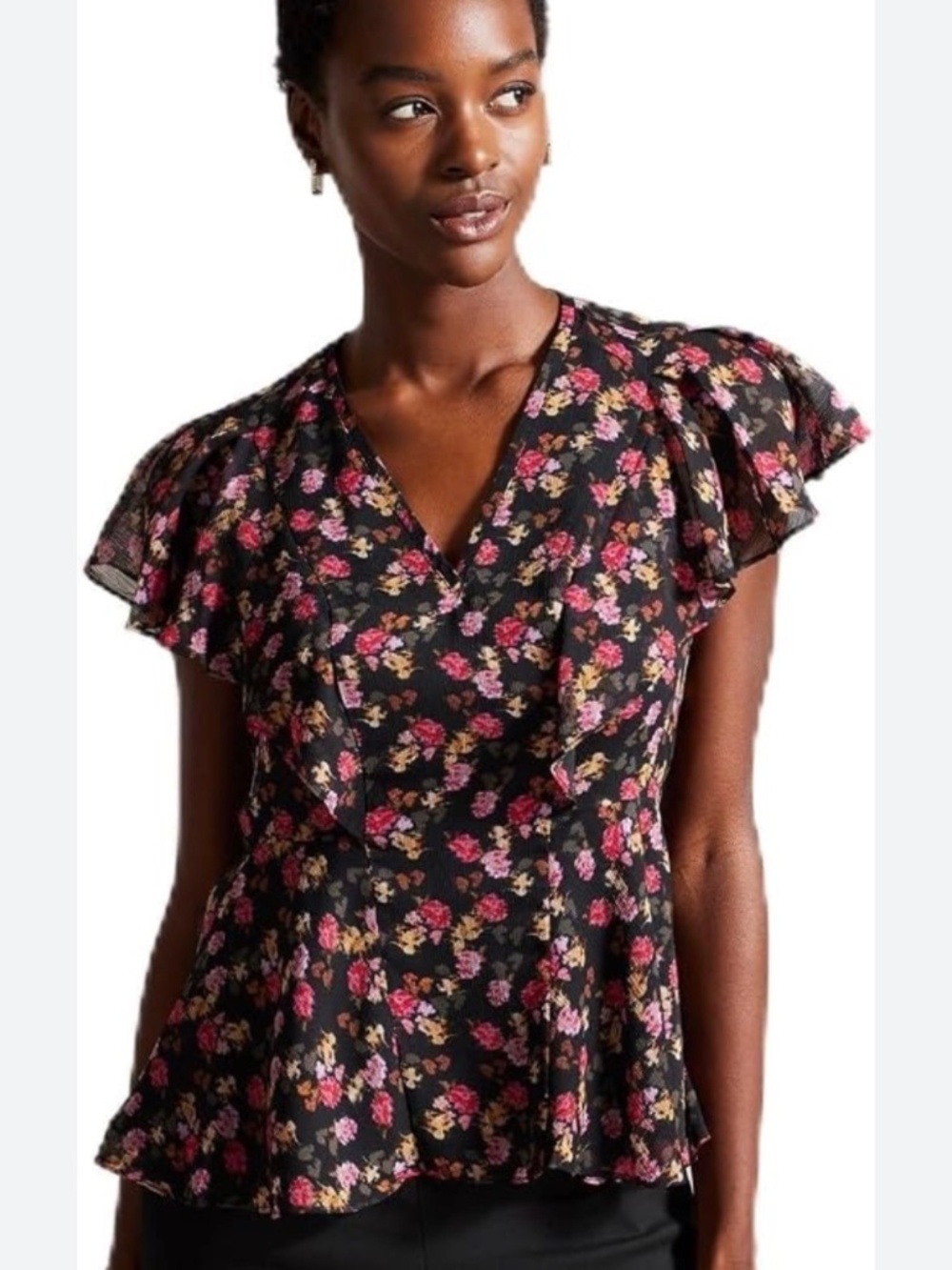 NWT:  Ted Baker's Riivia Angel Sleeve Top - US Size 6